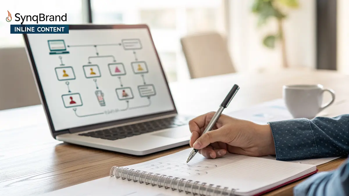 Small business owner managing daily operations while online channels appear outdated