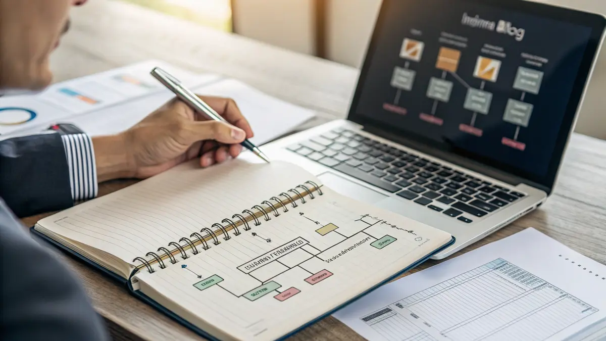 Workflow showing how one business idea becomes multi-platform content through automation